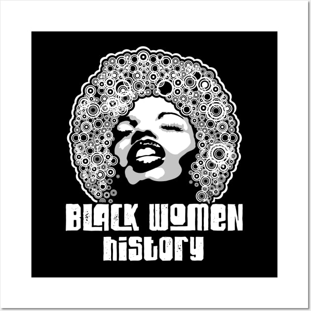 Black women history month pride black power culture white bc Wall Art by opippi